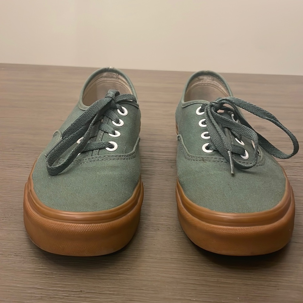 Vans olive green rubber sole sneaker